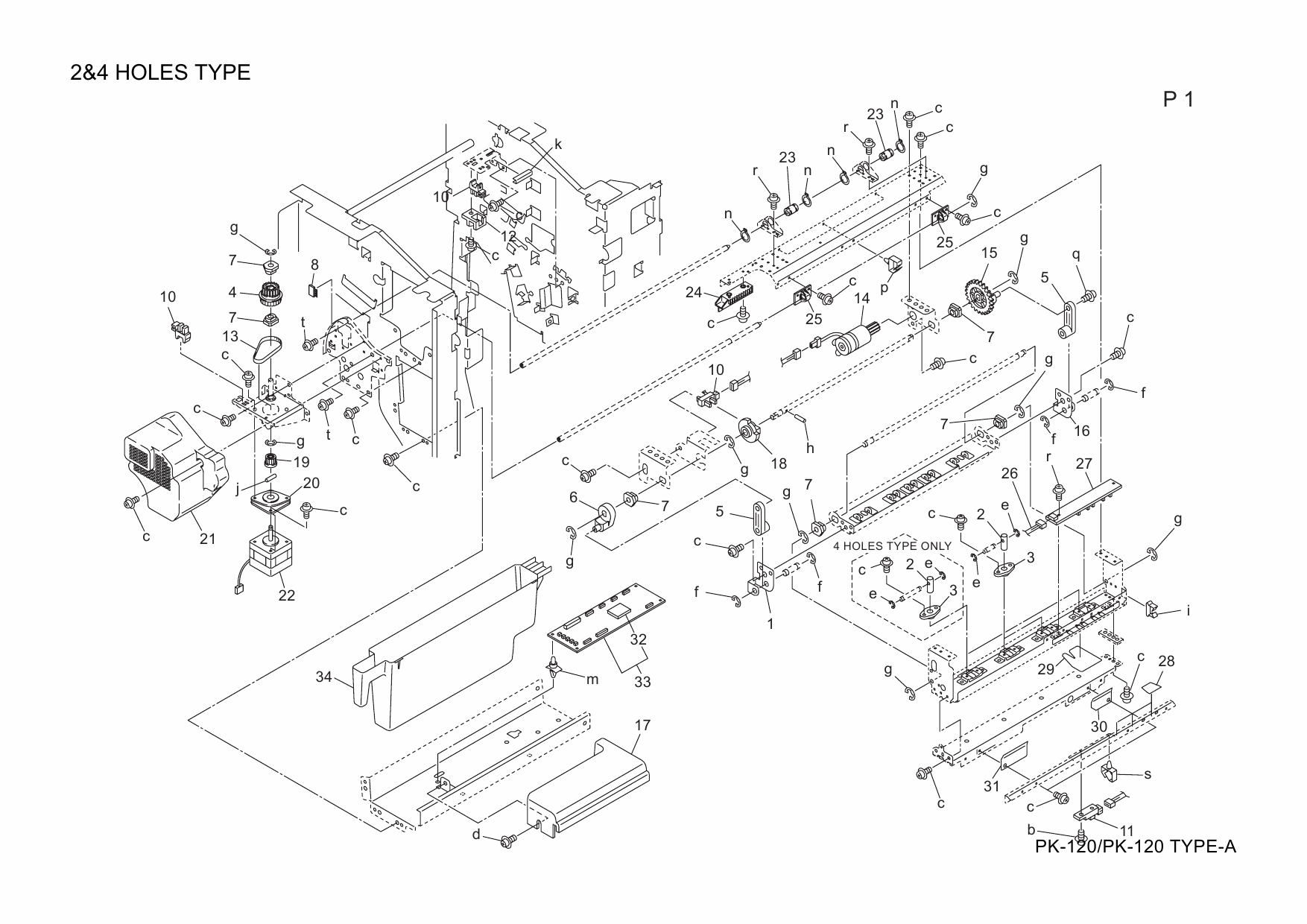 Konica-Minolta Options PK-120 120A 13XA Parts Manual-3